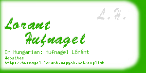 lorant hufnagel business card